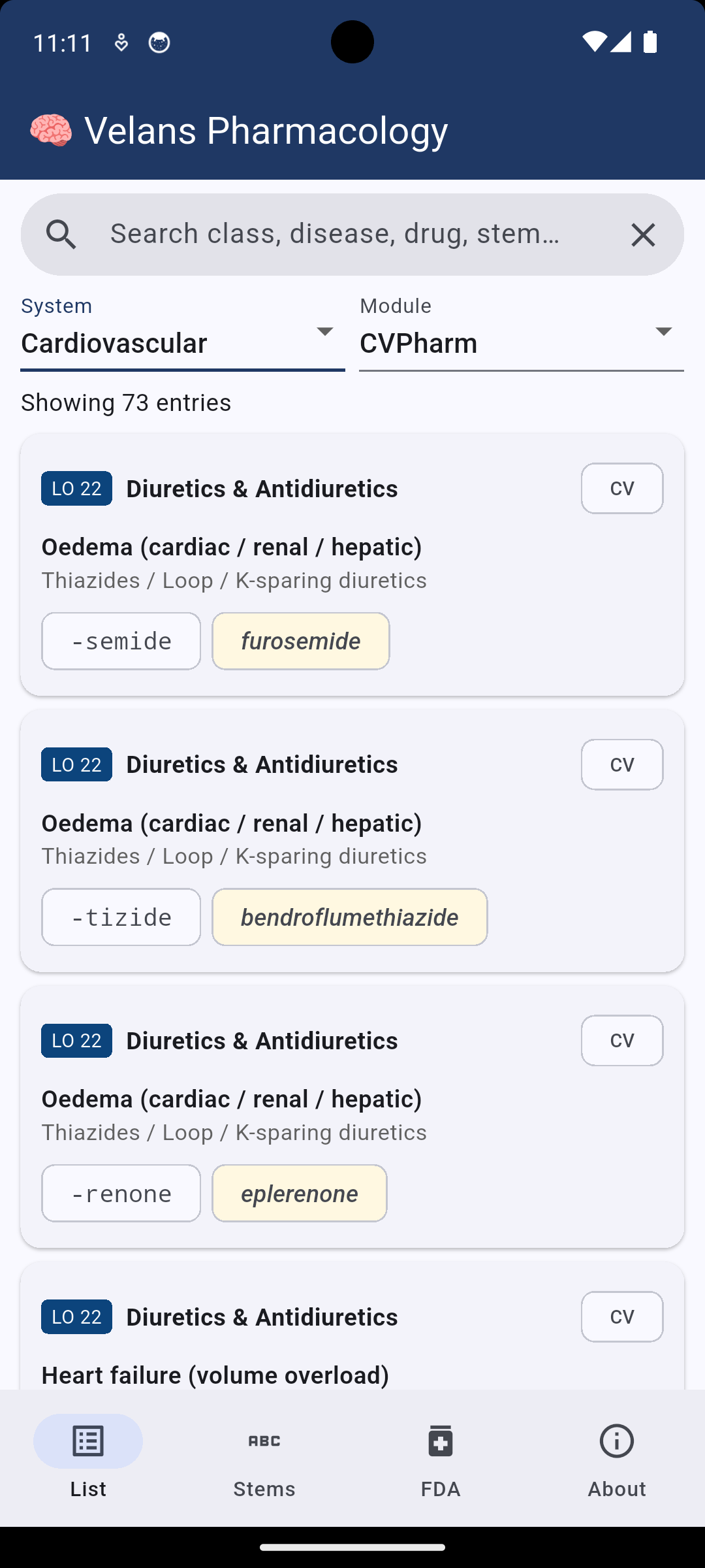 Velans Pharmacology screenshot 3