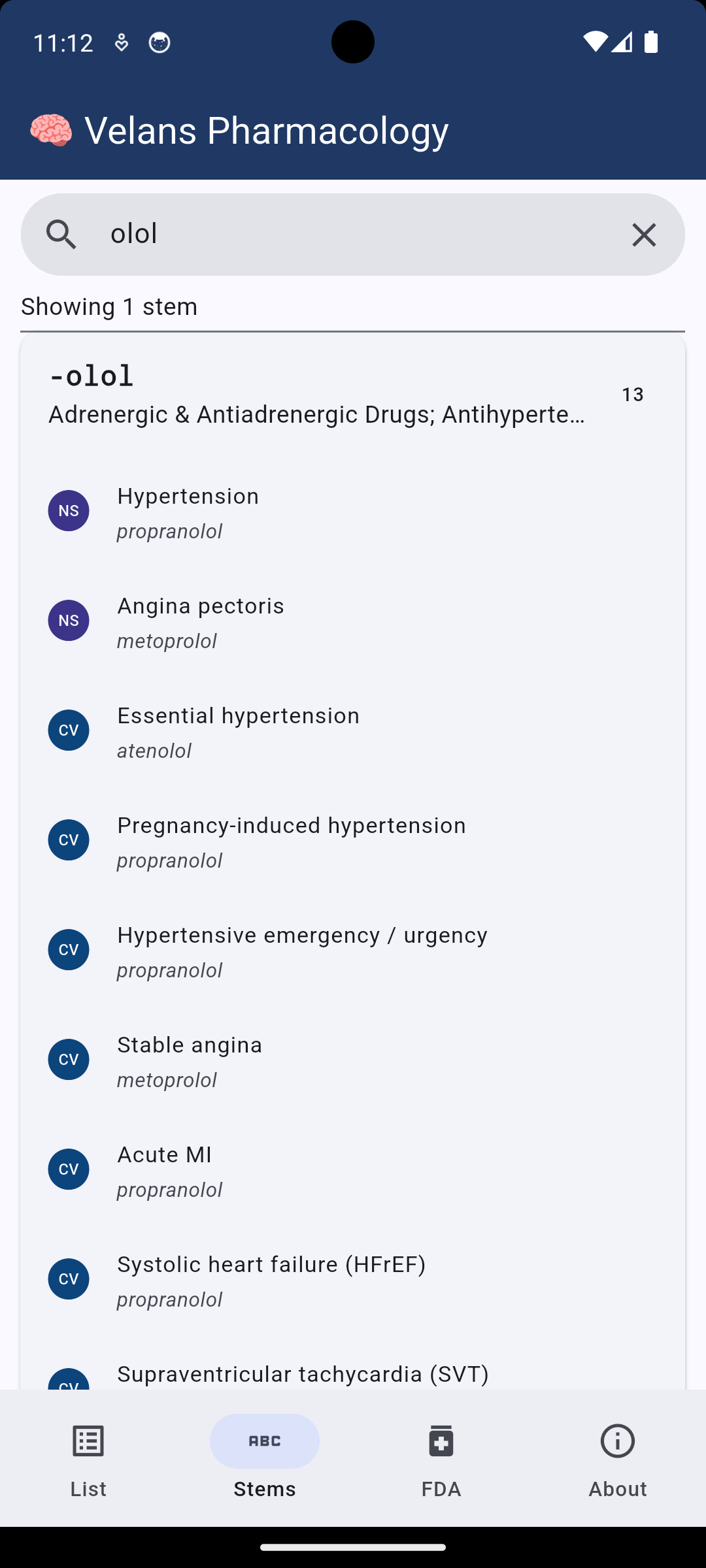 Velans Pharmacology screenshot 4